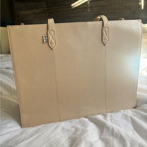 BEIS Beige Work Tote Bag